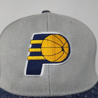 SWAG Indiana Pacers Snapback Hat Embroidered Logo Gray Blue Adjustable