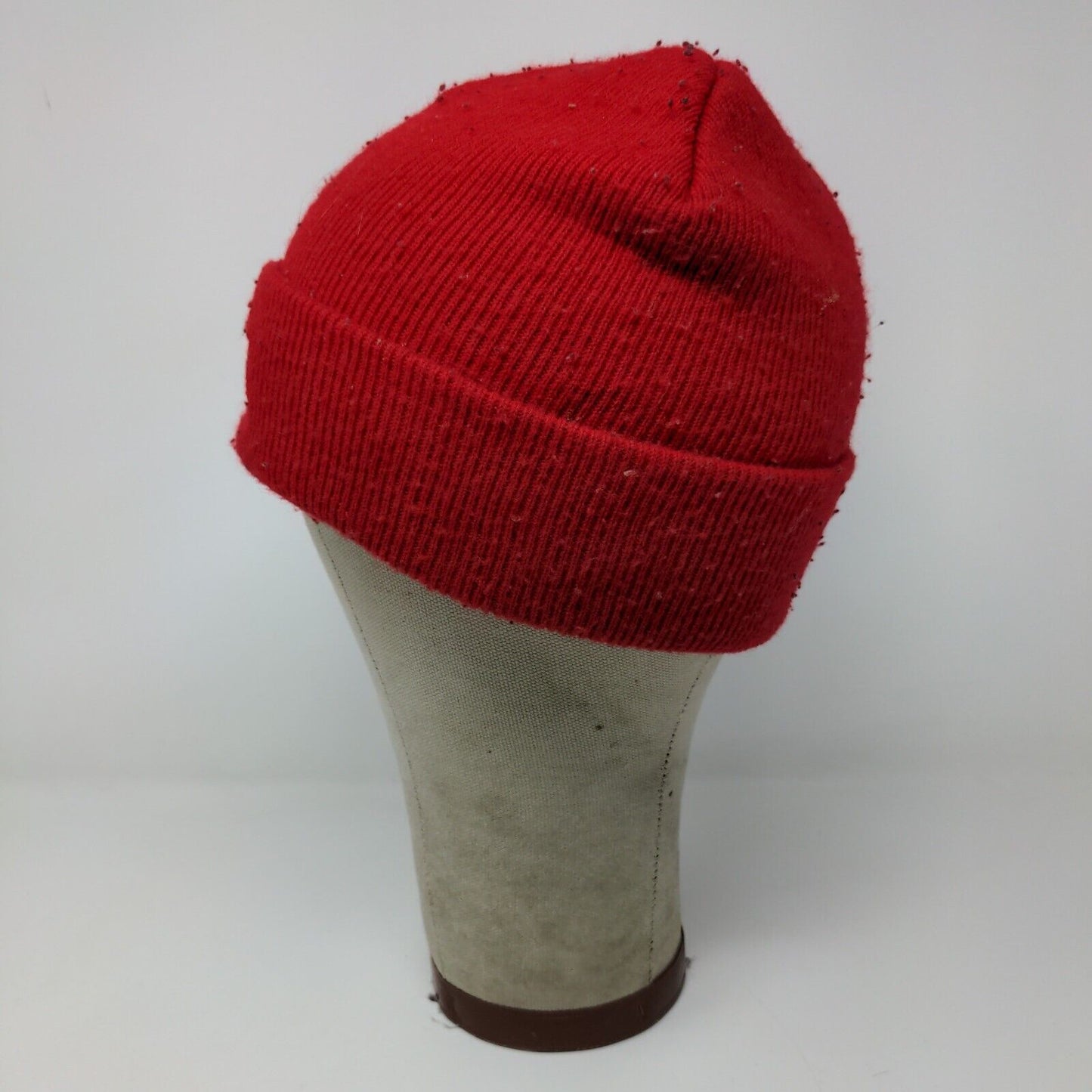 Clear View Red Winter Beanie Hat Cap Embroidered One Size Logo Spell Out