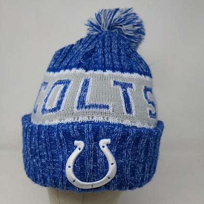 New Era Men's NFL Knit Beanie Hat Cap Indianapolis Colts Embroidered Logo Blue