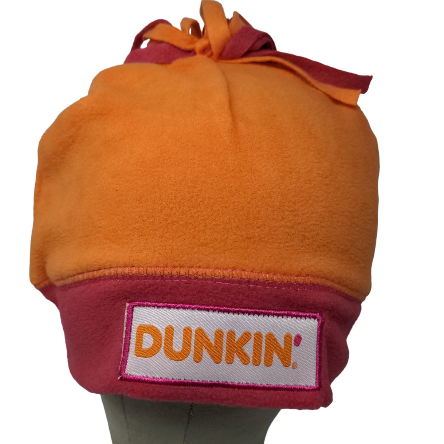 Dunkin' Donuts Men's Beanie Hat Pink Orange Thanksgiving Day Embroidered Logo