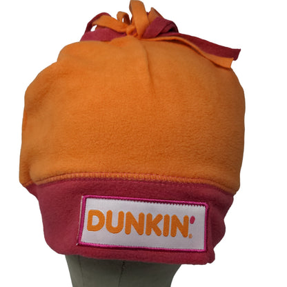 Dunkin' Donuts Men's Beanie Hat Pink Orange Thanksgiving Day Embroidered Logo