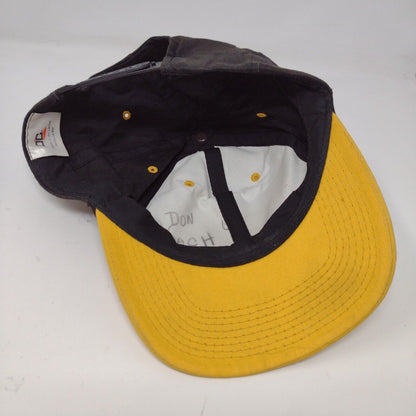 Outdoor Cap PW Black Yellow Snapback Hat Cap Adjustable OSFM Graphic Print