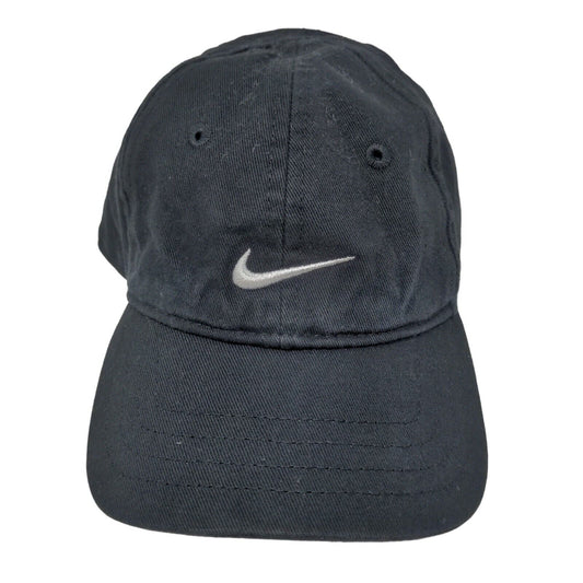 Nike Baby Strapback Hat Black Infant Embroidered Logo 100% Cotton Swoosh