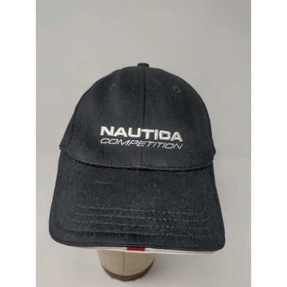 Nautica Competition Fitted Hat Size L/XL Black Embroidered Spell Out