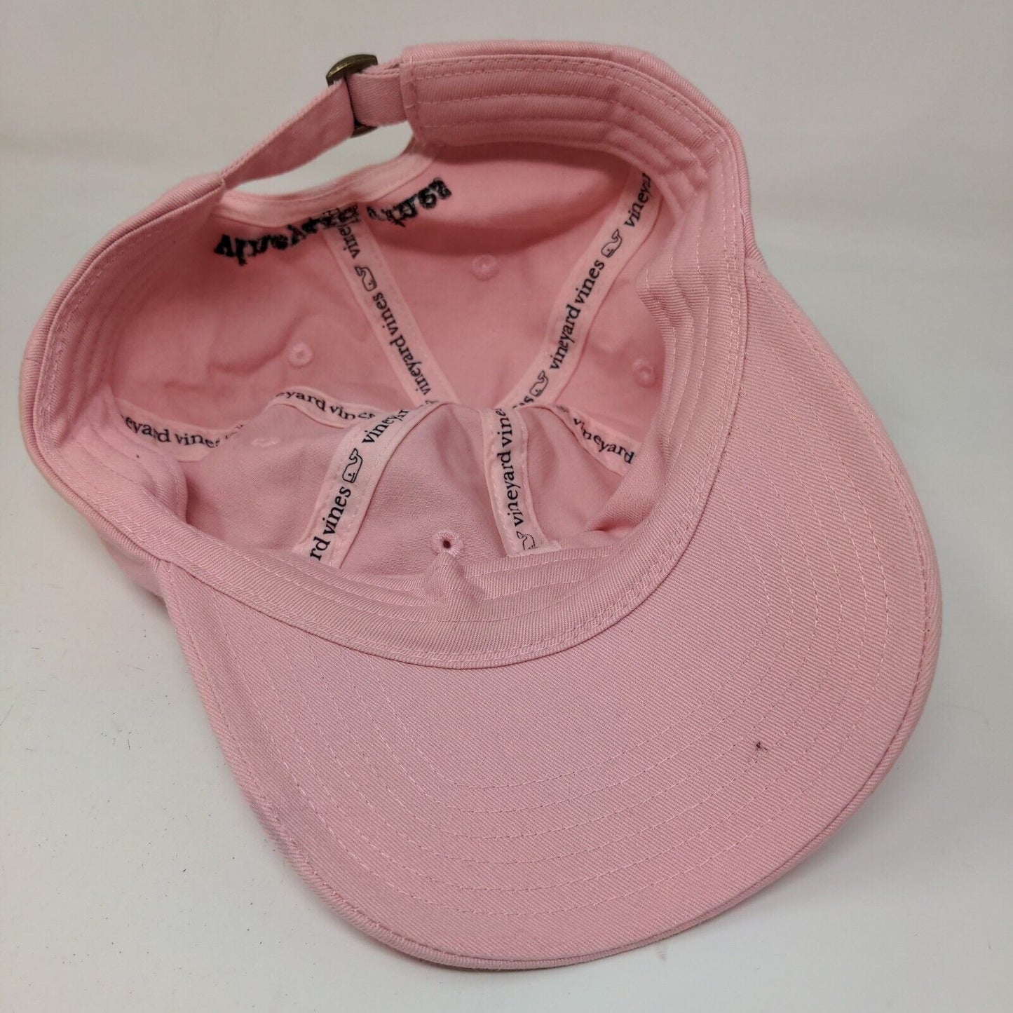 Vineyard Vines Women's Slideback Hat Pink Adjustable Embroidered Whale Logo