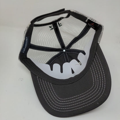 BSN Sports Team Work ZEF Eagle Bird Logo Gray White Strap Back Hat Cap One Size