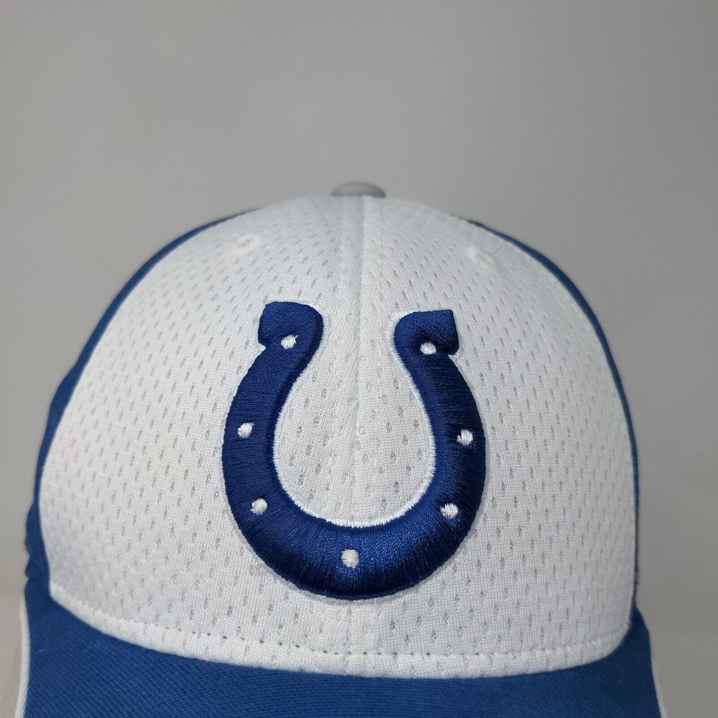 Reebok NFL Equipment Men's Strapback Hat Blue White Indianapolis Colts Logo