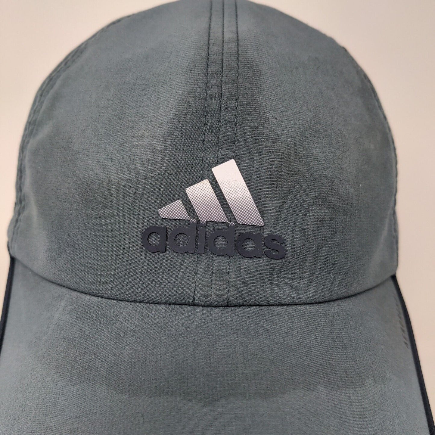 Adidas Mens Strapback Hat Gray Adjustable Embroidered Logo Distressed