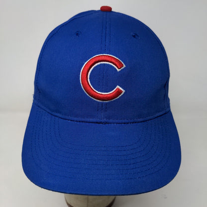 Team MLB Men's Chicago Cubs Strapback Hat Blue OSFM Embroidered Logo