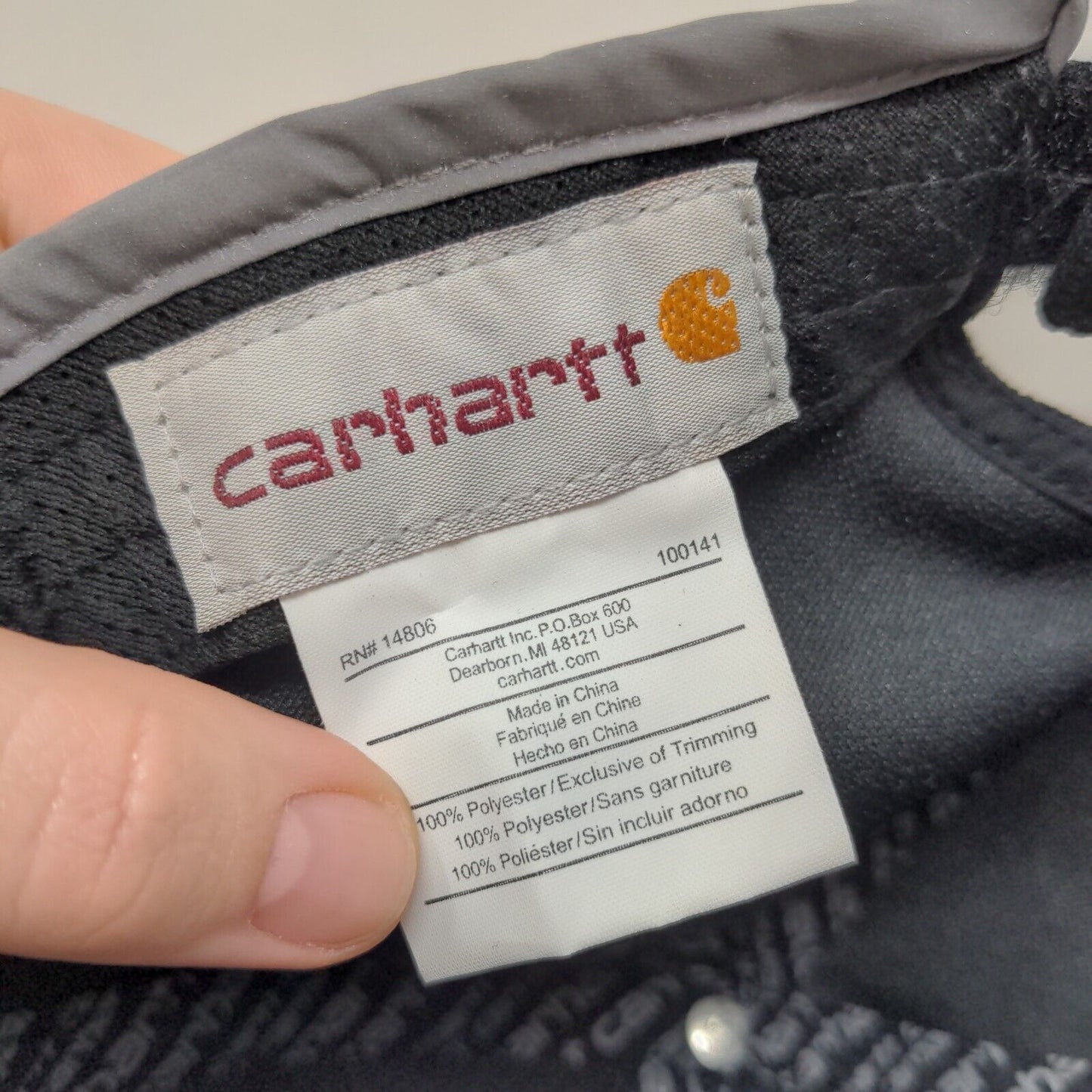 Carhartt Force Men's Strapback Hat Black Size OS Embroidered Logo