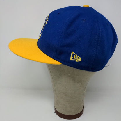 New Era 9Fifty Golden State Warriors Snapback Hat Blue Yellow Stephen Curry