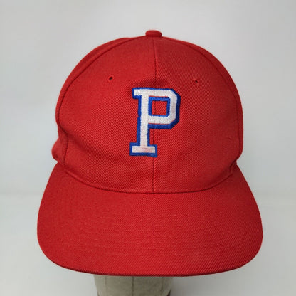 The Sportsman Mens Wool Blend Snapback Hat Red OSFA Embroidered P Logo