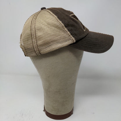 Route 66 Royal Resortwear Strapback Hat Brown Adjustable Mesh Back Embroidered