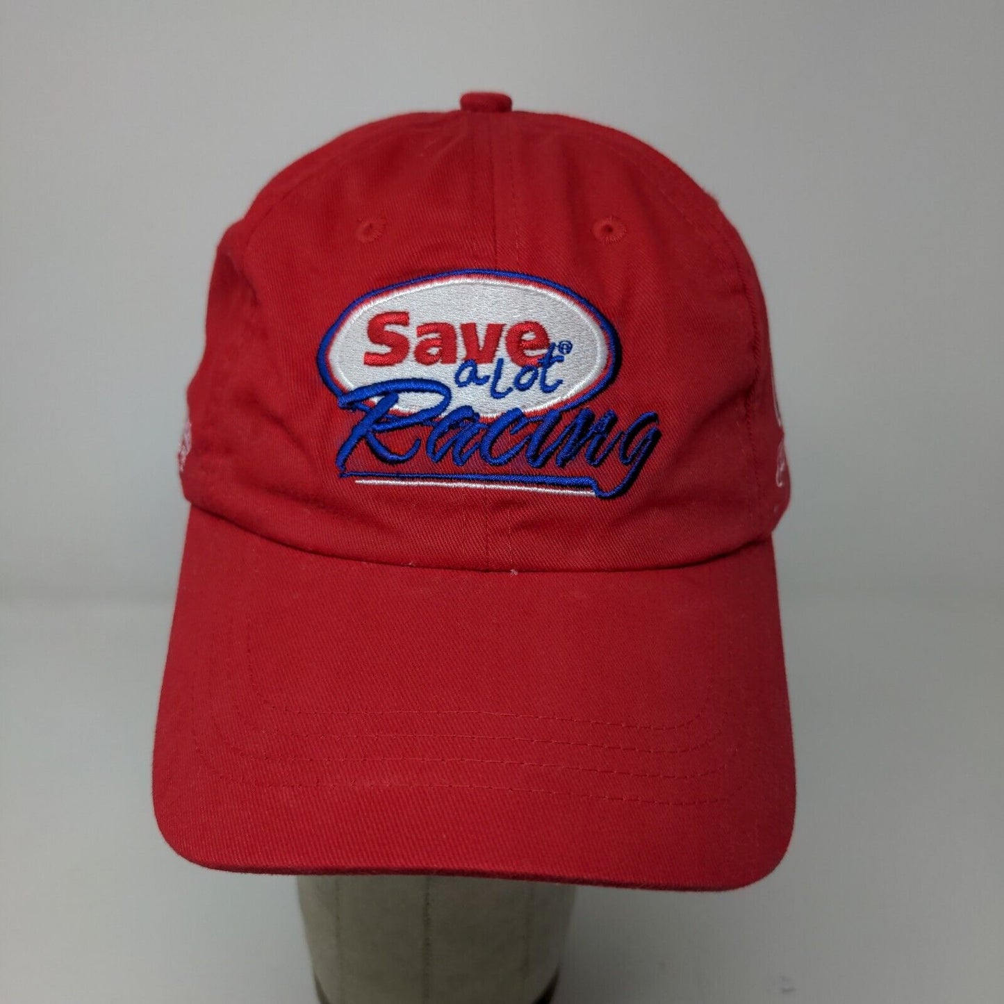 Save a Lot Racing Men's Slideback Hat Red OSFM Embroidered Logo