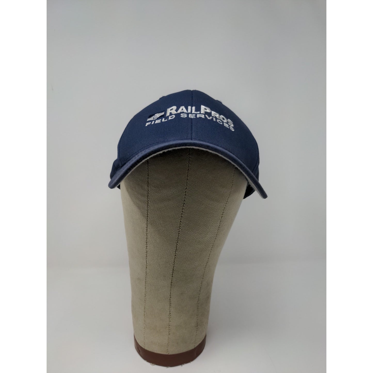 Rail Pros Port Authority FlexFit Hat Size L/XL BLue Embroidered Spell Out