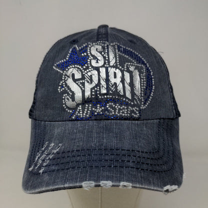 SI Spirit All Stars Women's Strapback Mesh Back Hat Blue OSFAS Shiny Graphic