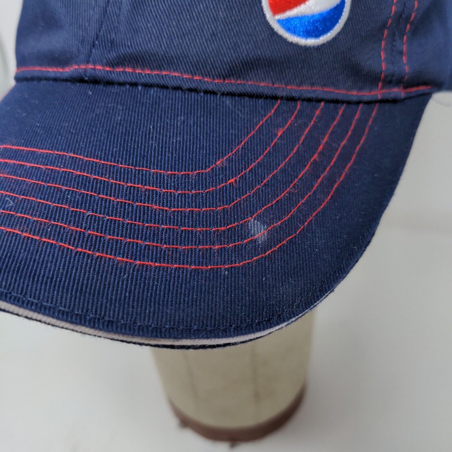 Soda Gear Mens Pepsi Strapback Hat Blue OSFA Embroidered Logo