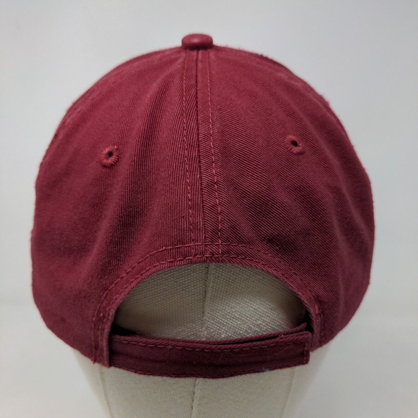 Unbranded Men's Strapback Hat Red Embroidered Spring Lake Logo Cotton