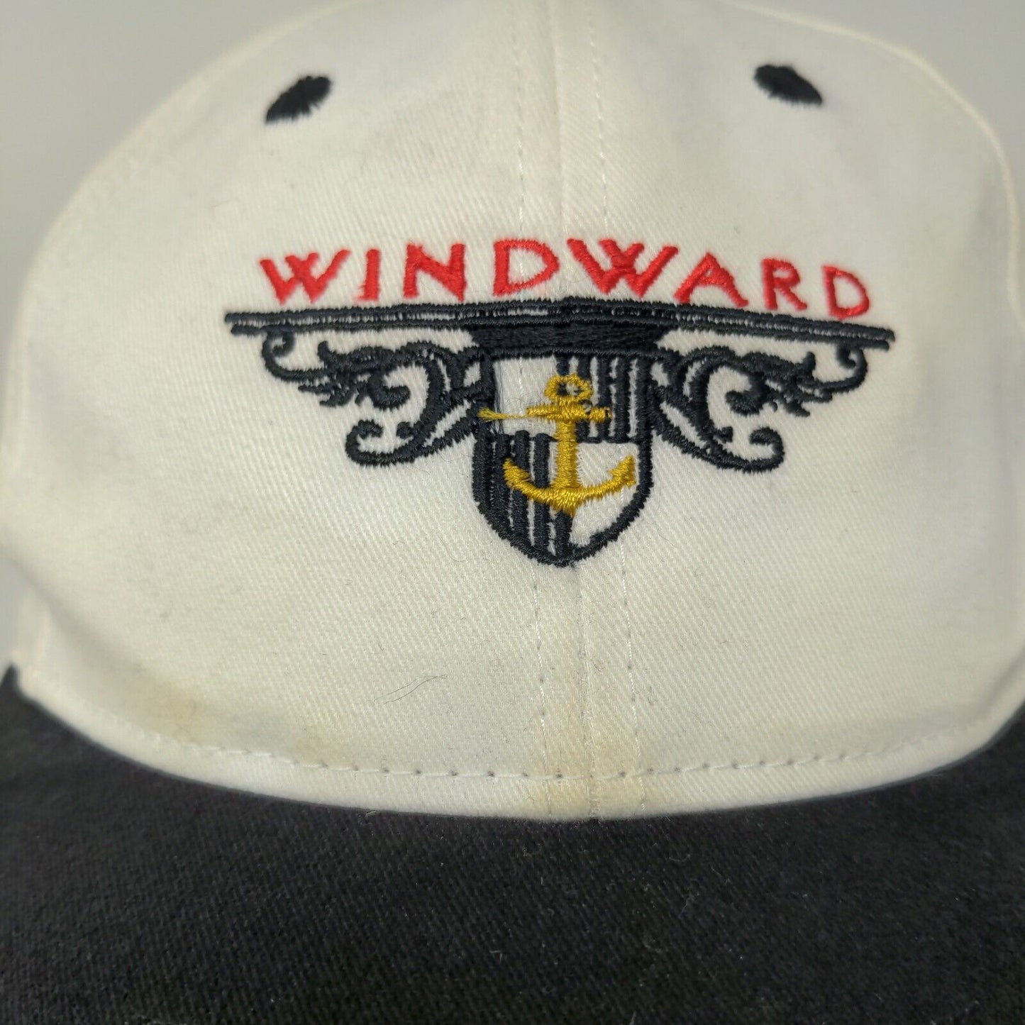 Gear for Sports Windward Snapback Hat Black White Adjustable Embroidered Logo