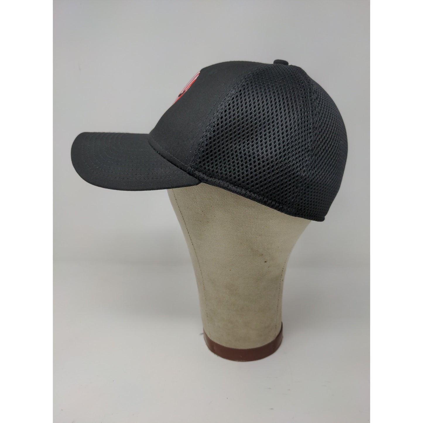 New Era 39Thirty Fitted Hat Size Large X Large Black Embroidered Patriotic Skull