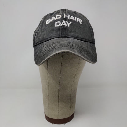 Bad Hair Day Slideback Hat Black Adjustable Embroidered Logo