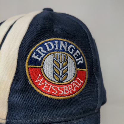 Erdinger Weissbrau Men's Slideback Hat Blue OSFA Embroidered Logo Striped