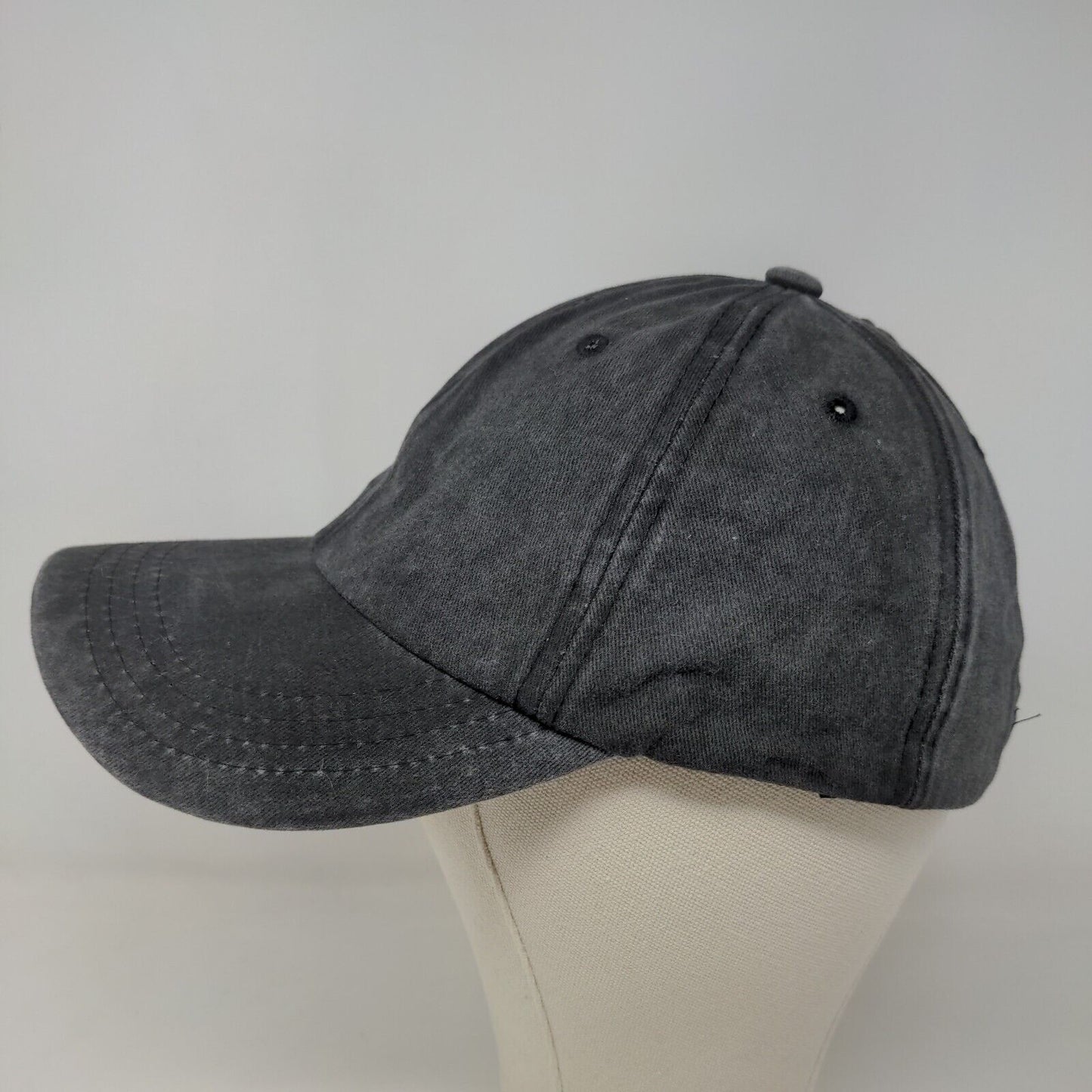 Unbranded Women's Slideback Hat Gray Adjustable 100% Cotton Ponytail Hole