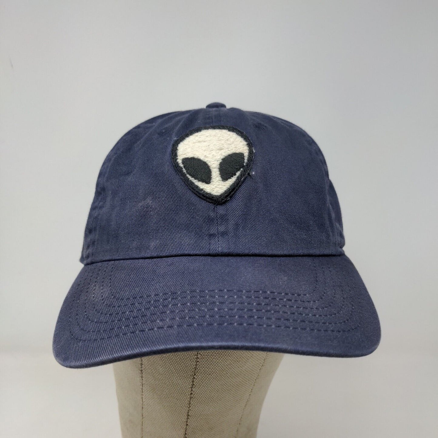 Newhattan Men's Slideback Hat Blue OSFA Embroidered Alien Greys Logo