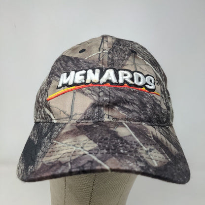 Menard's Men's Camo Strapback Hat Brown Green Adjustable Embroidered Logo #27