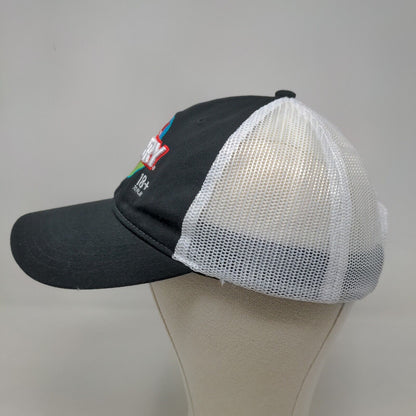 Cap America Men's Strapback Mesh Back Hat Black White Indiana Hoosier Lottery