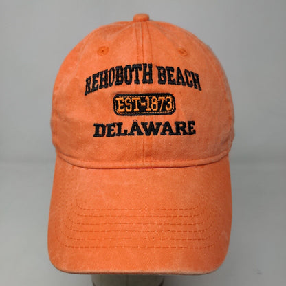 Outback Men's Strapback Hat Orange OSFA Rehoboth Beach Delaware Embroidered Logo