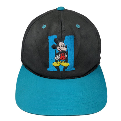 Mickey Unlimited Men's Snapback Hat Blue Black Adjustable Embroidered Logo