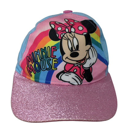 Disney Minnie Mouse Girl's Strapback Hat Blue Pink Adjustable Graphic Logo