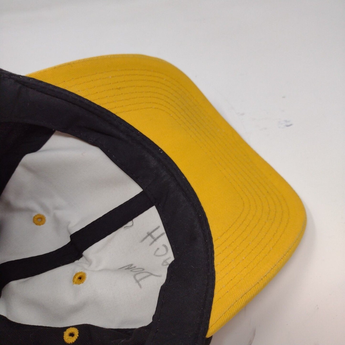 Outdoor Cap PW Black Yellow Snapback Hat Cap Adjustable OSFM Graphic Print