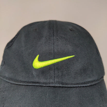 Nike Boy's Strapback Hat Black Size 4-7 100% Cotton Embroidered Swoosh Logo