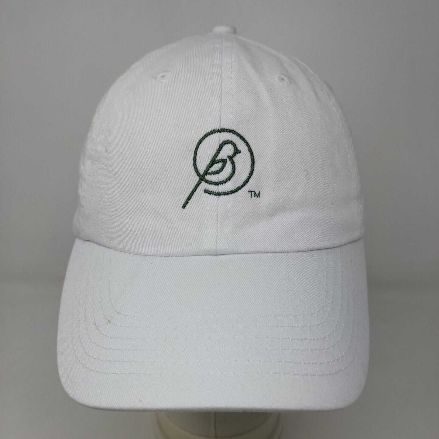 Unbranded Men's Slideback Hat White Adjustable Embroidered Bird Logo 100% Cotton