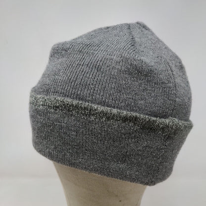 Kenneth Cole Reaction Men's Beanie Hat Gray One Size Patch Logo