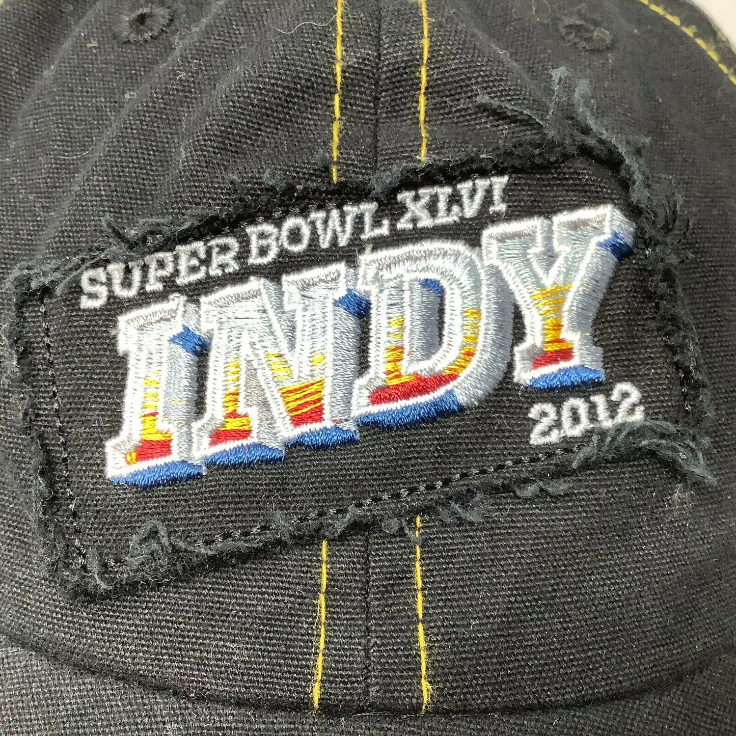 Super Bowl XLVI Indianapolis Indy 2012 Hat Cap Strapback Patch