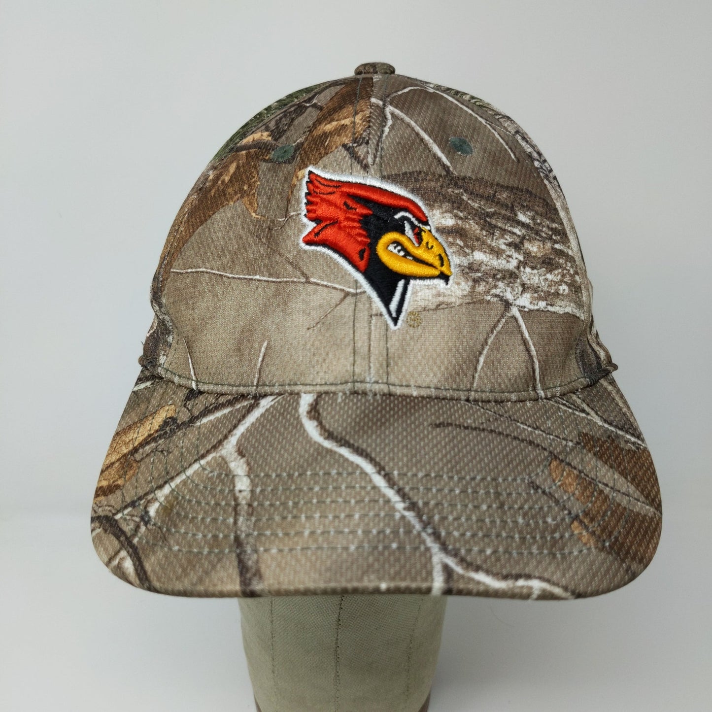 Illinois State Redbirds Camo Hat OSFA Brown Memory Fit Embroidered Logo