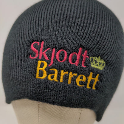 Skjodt Barret Men's Employee Beanie Hat Cap Black OSFA Embroidered Logo