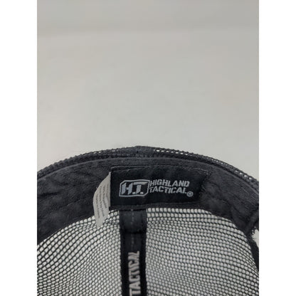 Highland Tactical Patriotic Hat Mesh Back Snapback Embroidered Flag Black OSFM