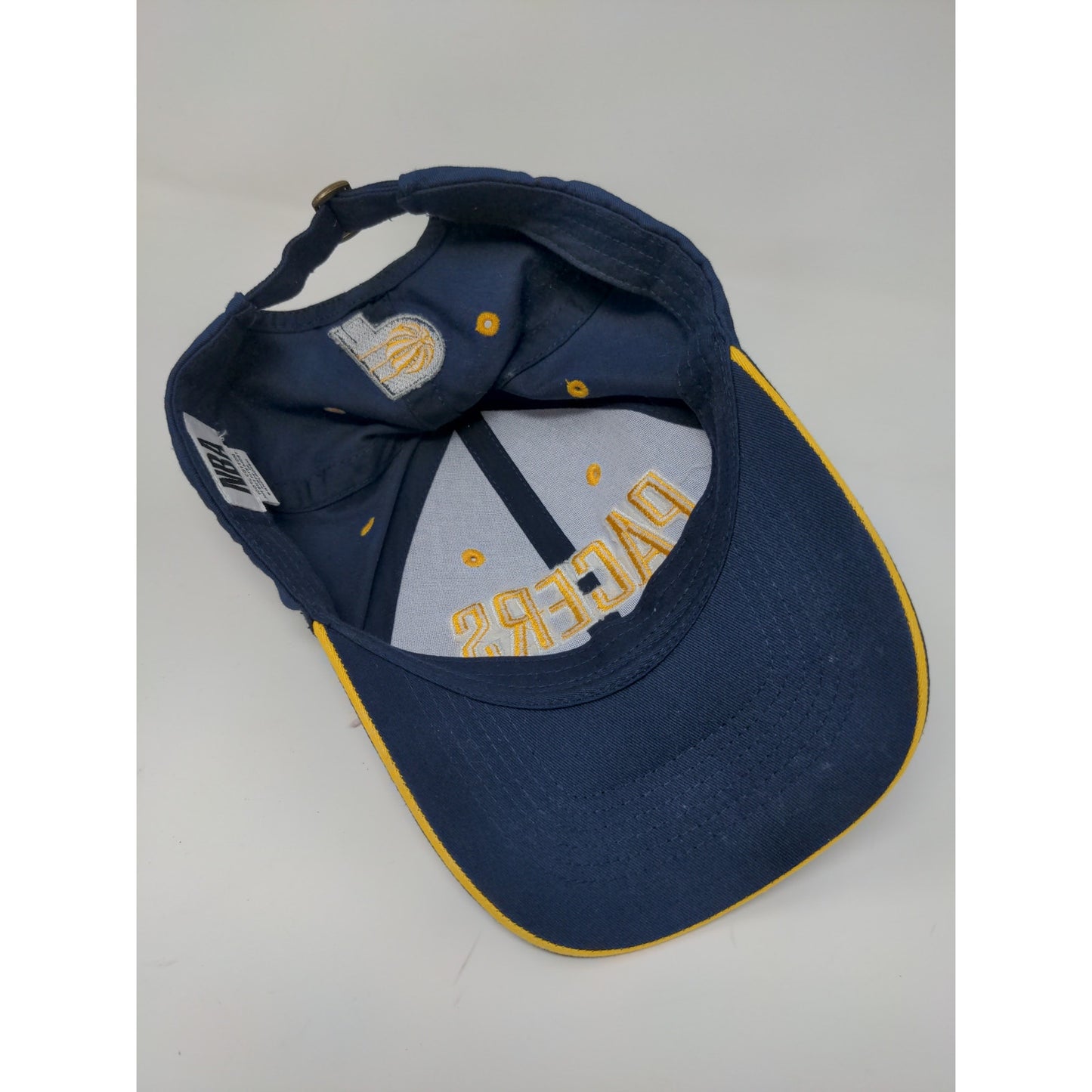 NBA Brand Indiana Pacers Slideback Hat Embroidered Logo Blue Yellow OSFM