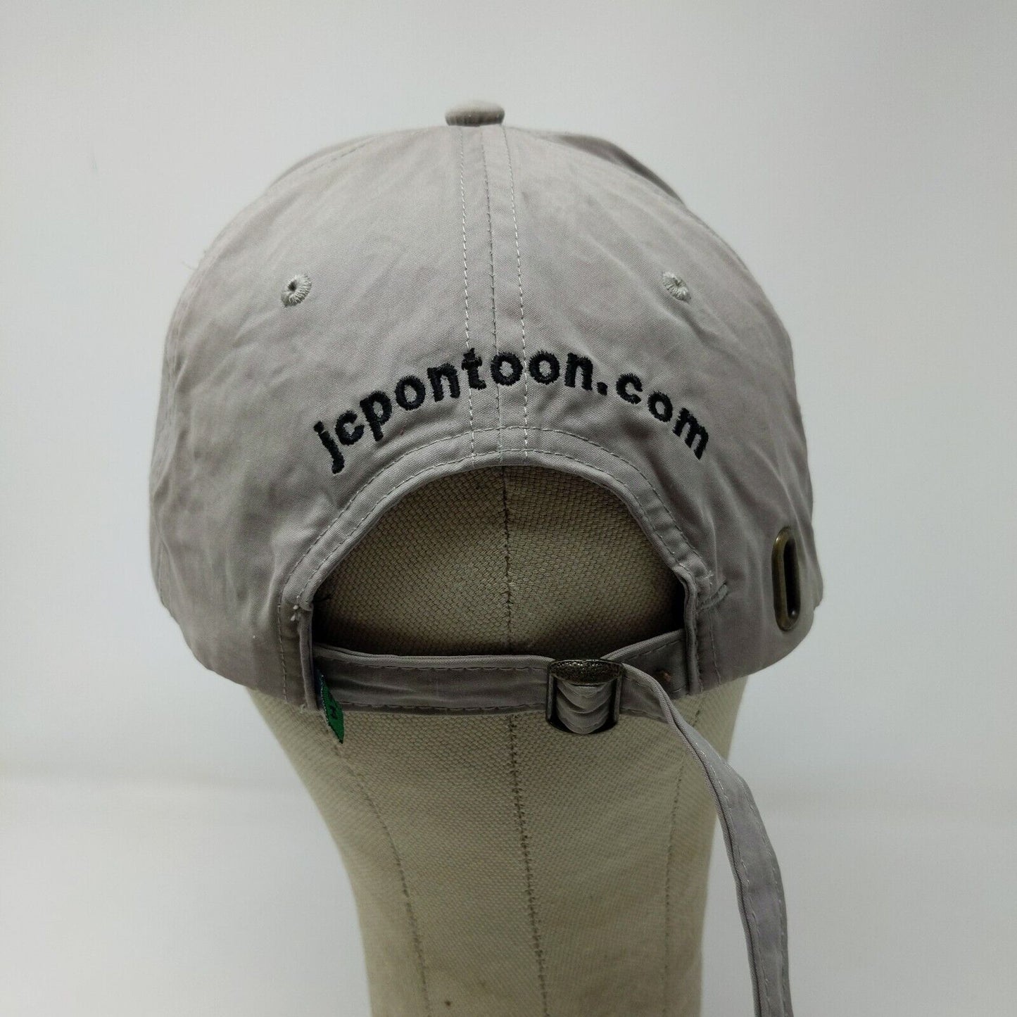 JC Pontoon Men's Slideback Hat Gray Adjustable Embroidered Logo