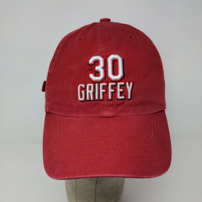 MLB Ken Griffey Slideback Hat Red Size S/M Embroidered Logo #30