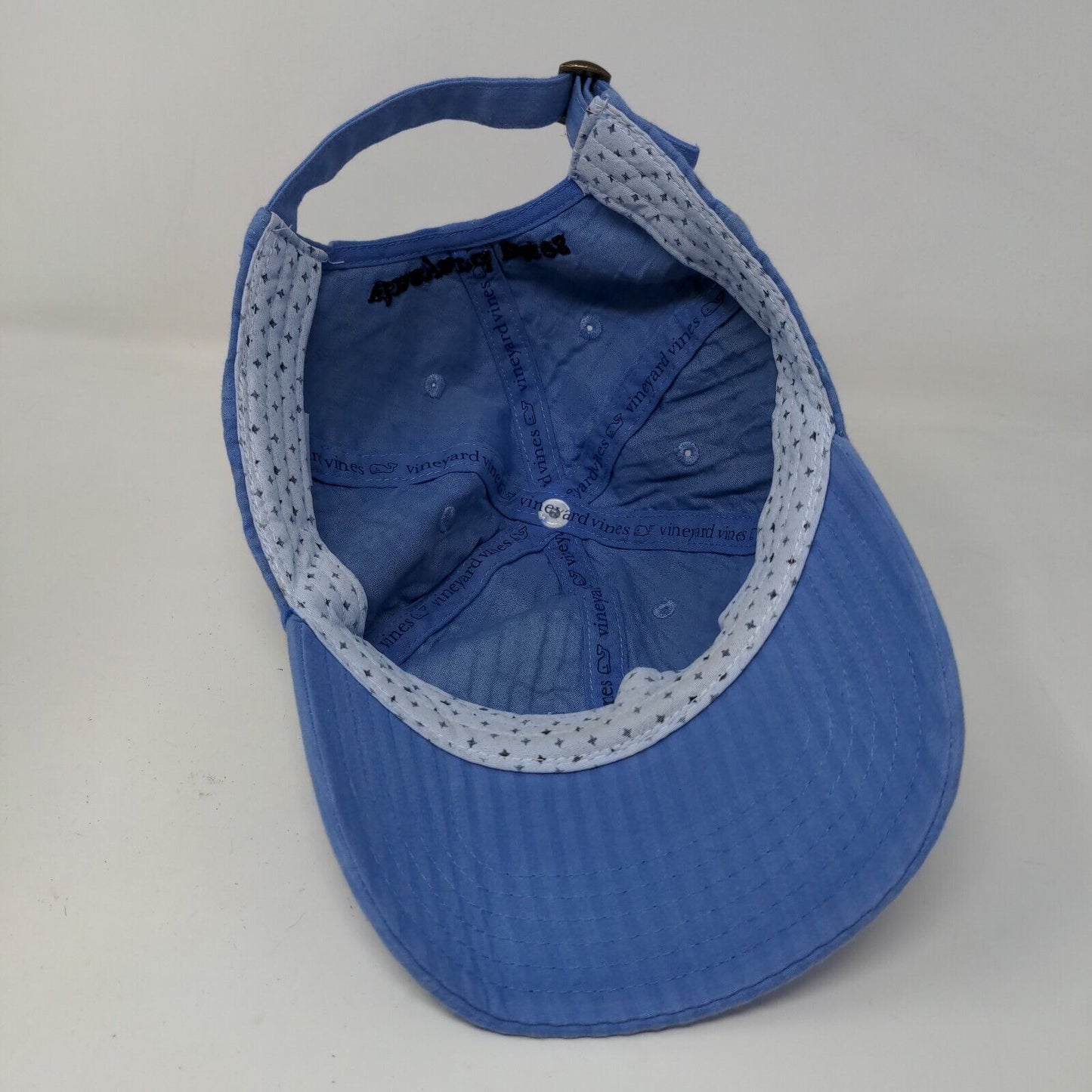 Vineyard Vines Men's Slideback Hat Blue Embroidered Whale Logo Cotton Blend