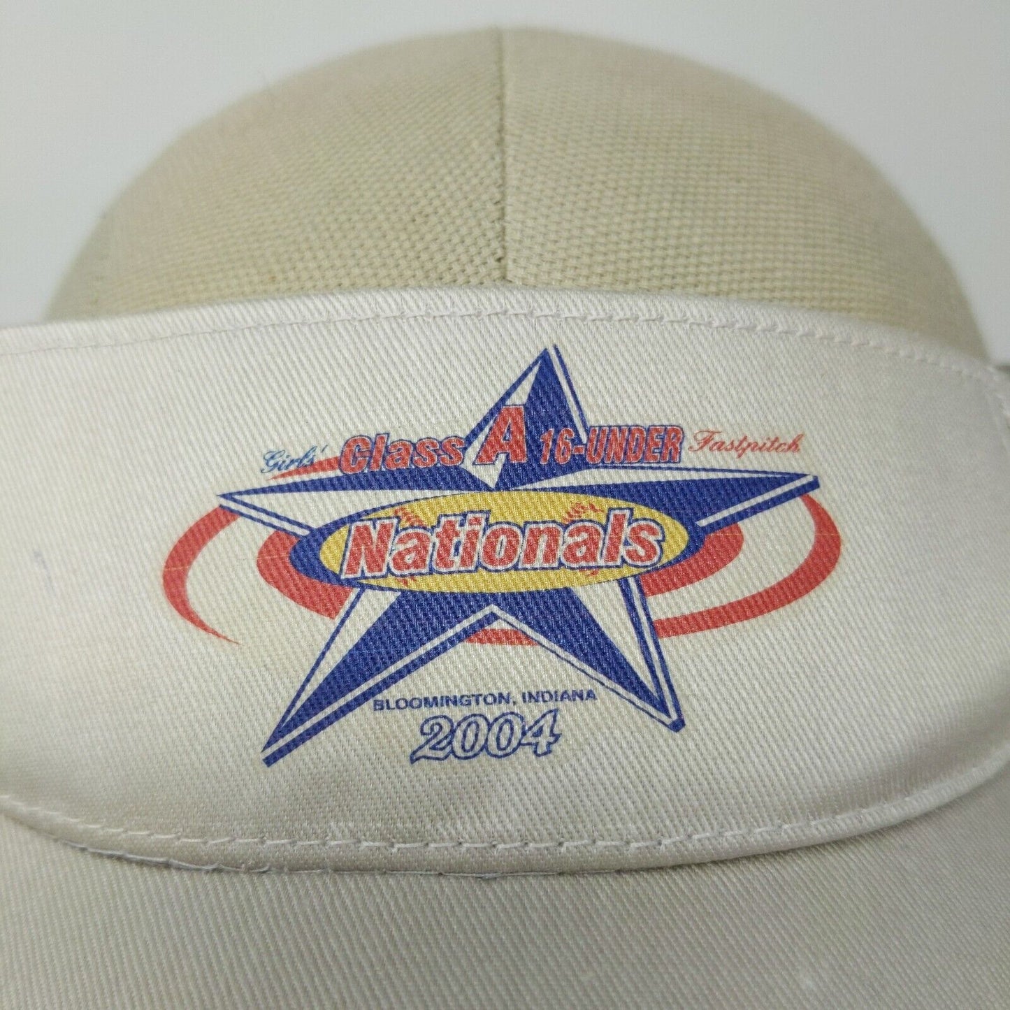Head To Toe Mens Sun Visor Hat Vintage 2004 Girls Fastpitch Softball Nationals