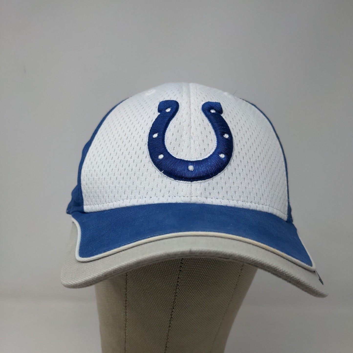 Reebok NFL Equipment Men's Strapback Hat Blue White Indianapolis Colts Logo