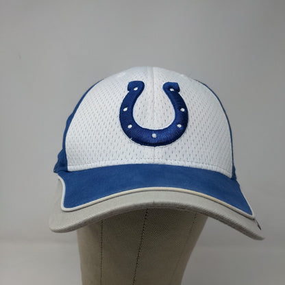 Reebok NFL Equipment Men's Strapback Hat Blue White Indianapolis Colts Logo