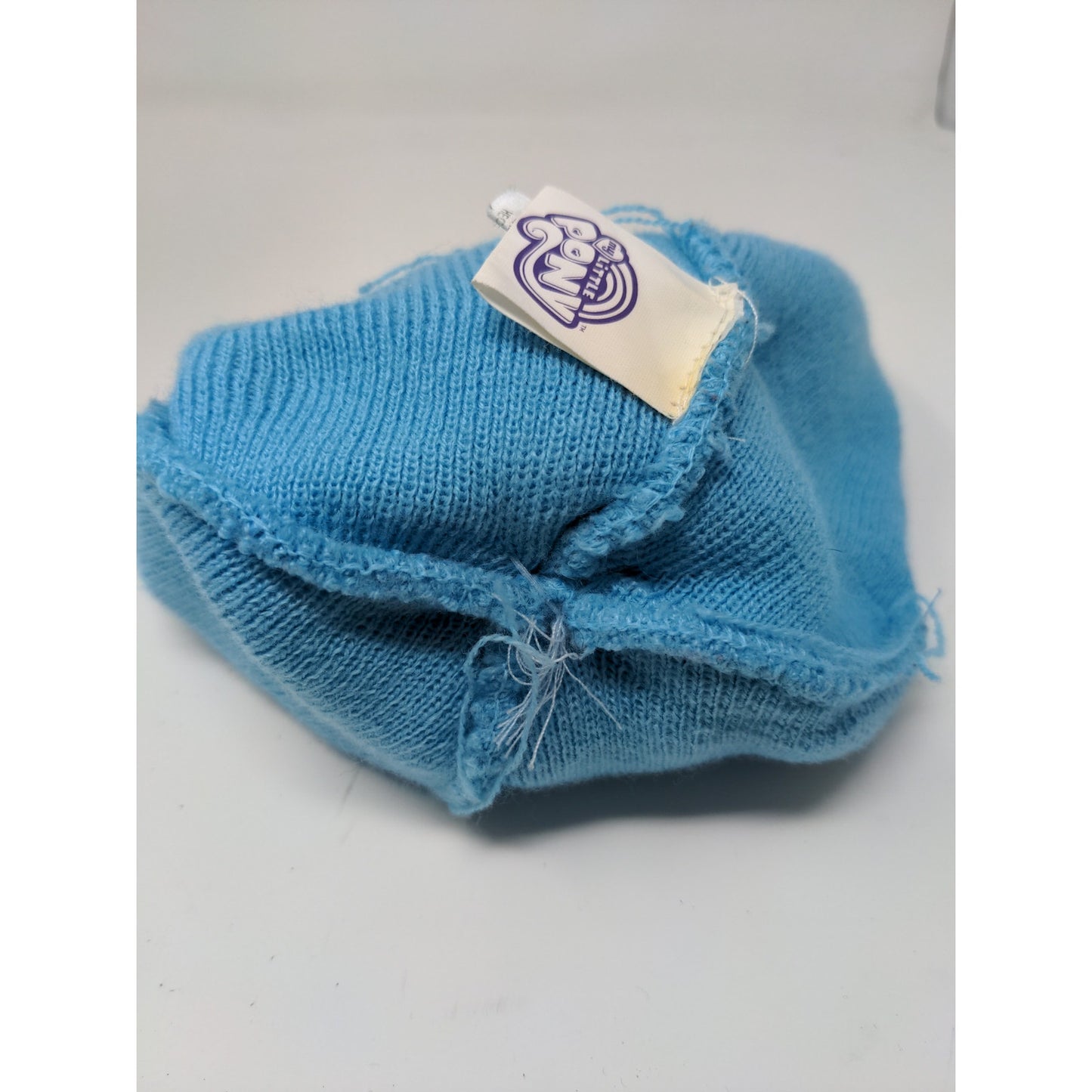 MLP My Little Pony Rainbow Dash Low Beanie Hat Blue Rainbow Embroidered Logo OS