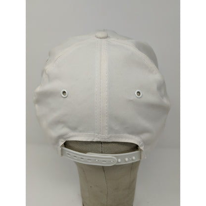 Act II Popcorn Hat White Snapback OSFA Hat Adjustable Spell Out Logo Cotton/Poly